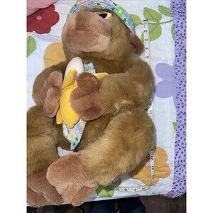 RARE Joycelyn Collection Gorilla Monkey w Floral Hat Tie Shades Banana